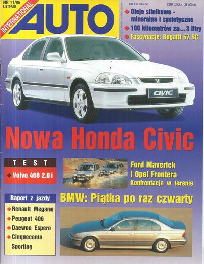 Auto International numer 11/1995 okładka